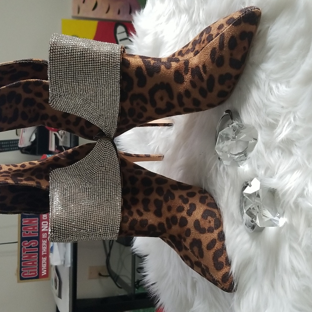 Leopard and Bling Booties